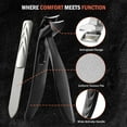 thumbnail image 4 of BEZOX Ergonomic Angled Head Precision Toenail Clipper for Senior Thick Nails - Large Finger Nail Clippers Adult with Metal Nail File - Black, 4 of 9