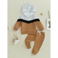 thumbnail image 2 of GXFC Baby Boys Fall Outfits Clothes 6M 9M 12M 18M 24M Infant Boys Long Sleeve Dots Print Patchwork Hoodie and Elastic Waistband Long Pants 2Piece Casual Autumn Clothing for Newborn Newborn Boys, 2 of 9