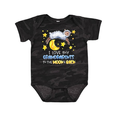 

Inktastic I Love my Grandparents to the Moon and Back Cute Sheep Gift Baby Boy or Baby Girl Bodysuit