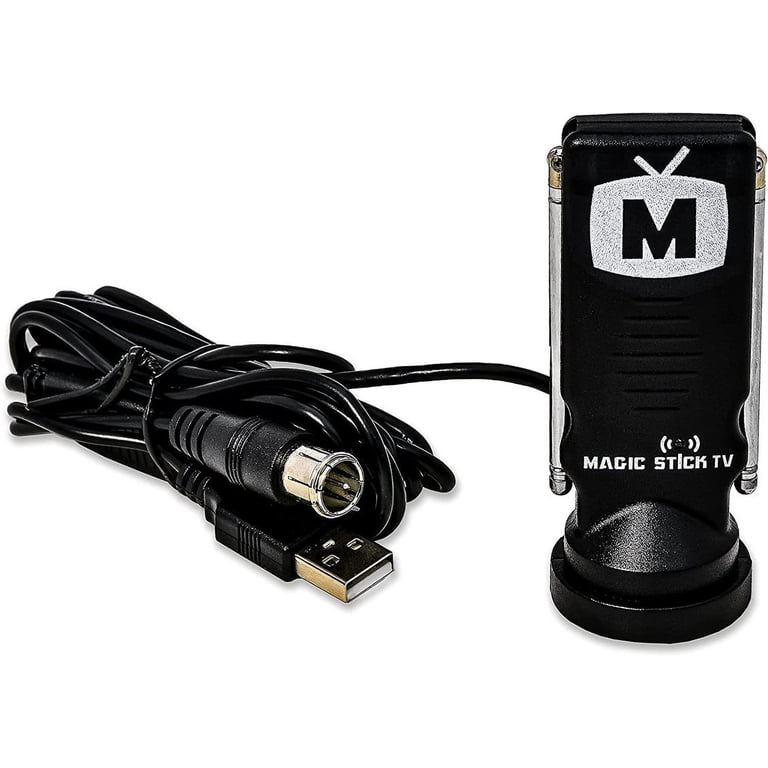 Magic Stick MS-50 Amplified HDTV Antenna - 50 Mile Range, Black, 9 Inch