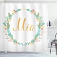 thumbnail image 1 of Ambesonne Mia Shower Curtain, Frame of Flowers Ferns, 69"Wx84"L, Multicolor, 1 of 3