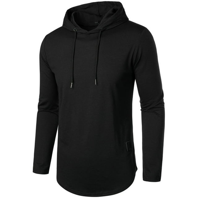 pstuiky manga larga para hombre, Sudadera con capucha y blusa de manga larga lisa informal para hombre Tops casuales para hombres m