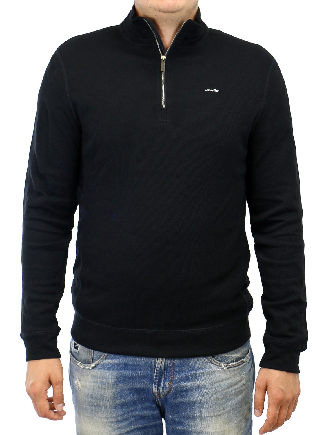 Calvin Klein Quarter Zip Collar Pullover Sweater Mens