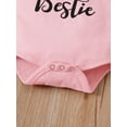 thumbnail image 6 of Dooleck Auntie Baby Girl Clothes Infant Ruffle Bodysuit Floral Jogger Pants Outfit, 6 of 6