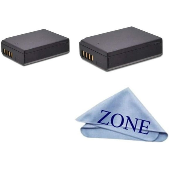 Accessory Zone LP-E10 1500 mAh Power Battery with Charger for Canon EOS Rebel, 2 Pack
