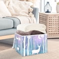 thumbnail image 3 of Yayeee Collapsible Cube Storage Bin with Lid Fabric Closet Decorative Basket with Handles, Purple Night Deer, 3 of 7