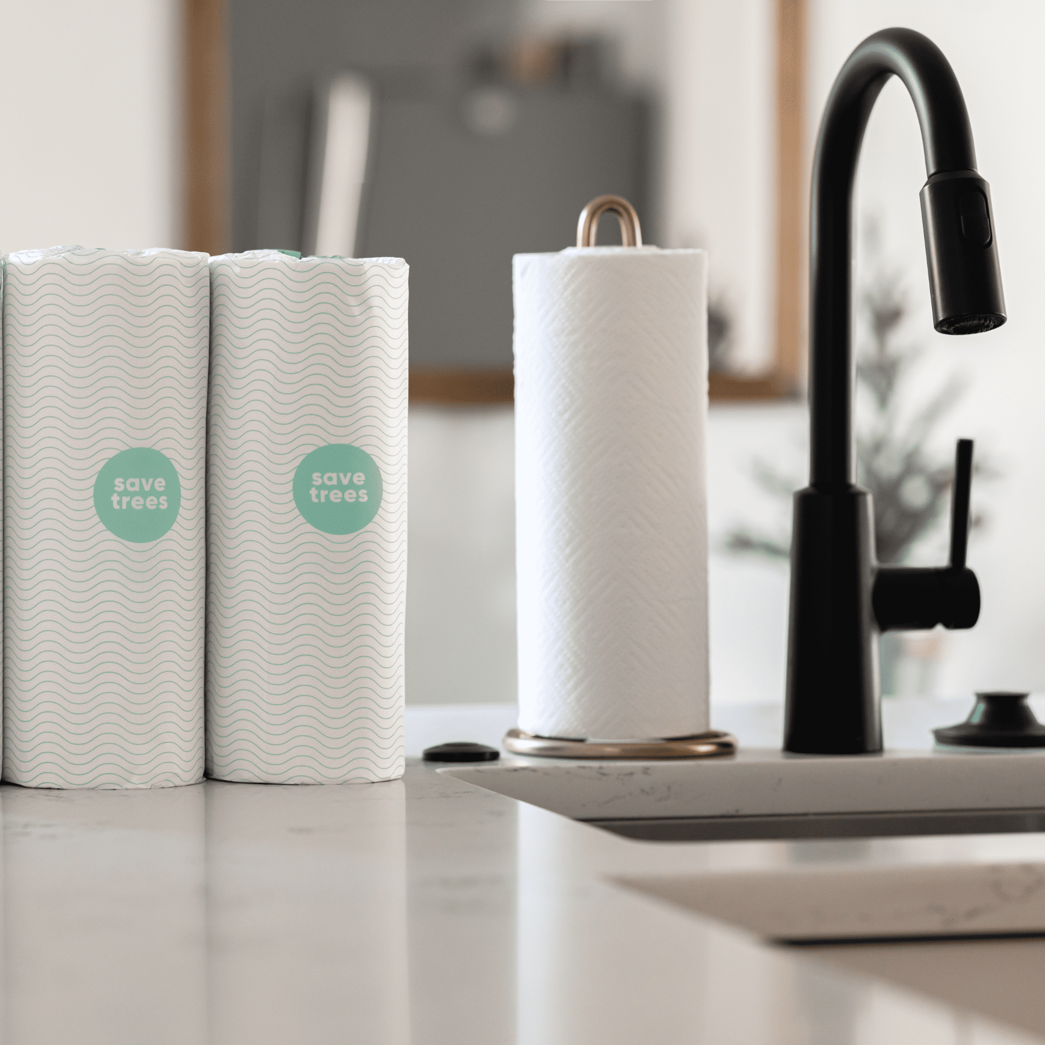 Save Trees Toilet Paper and Paper Towels Box - 24 Bamboo Toilet Paper Rolls, 12 Bamboo Paper Towels