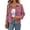 Pink, variant on Women Casual Cropped Corduroy Shackets Button Down Jackets Tops Fall Trendy Long Sleeve Shirts Pink L
