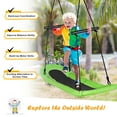 thumbnail image 4 of Costway Balançoire Soucoupe pour Arbre Surf Enfants Extérieur Plateforme Ovale Ajustable Ensemble avec Poignée Vert, 4 of 9