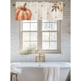 thumbnail image 6 of Fall Pumpkin Valances for Windows Autumn Plant Linen Texture Farmhouse Kitchen Valance Curtain Rod Pocket Small Curtains for Cafe Bathroom Laundry Basement 42" x 18", 6 of 8