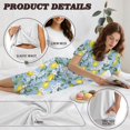 thumbnail image 6 of DISNIMO Lemon Floral Printed Pajama Set for Women, Soft 2 Piece Pjs Set Short Sleeve Tops and Capri Pant Sleepwear for Home, XL, 6 of 7