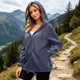 thumbnail image 6 of Rain Jacket Women Lightweight Hooded Windbreaker Outdoor Hiking Travel Packable Zip Up Coat with Pockets for Spring Fall, 6 of 9