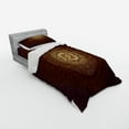 thumbnail image 2 of Ambesonne Mandala Bedding Set 3 Pcs, Spiritiual Culture, Twin XL, Chestnut Brown Yellow, 2 of 2