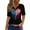 Black-5, variant on Cavosen Womens V Neck Shirt Short Sleeve Stars Stripes Patriotic Tee 250 Years Red White and Blue Graphic Shirt Summer Loose Tops