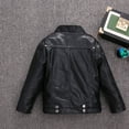 thumbnail image 6 of Girls Jacket Black Kids Girl Spring Pu Leather Motorcycle Coat For Leather,9-10 Years, 6 of 6