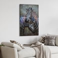 thumbnail image 2 of Empire Art Direct Zebras Hand Painted 3D Metal Wall Art, 48" x 32" x 2.5", Ready to Hang, 2 of 6