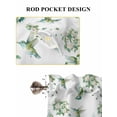 thumbnail image 6 of Summer Botanical Bathroom Window Curtain, Green Spring Floral Birds Watercolor Light Filtering Coffee Kitchen Curtains, Bedroom Living Room Curtains 2 Panel 84"x54", 6 of 6