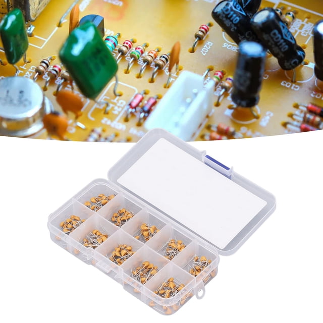 Ccdes Ceramic Capacitor Assortment Kit,300PCS Monolithic Ceramic Capacitor Capacitance Stabilization Ceramic Chip Capacitor Assortment Kit 10PF To 100NF,Electronic Component