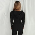 thumbnail image 4 of Bigersell Women Ease into Comfort Pants Full Length Pants Women Casual V Neck Solid Sports Full-Sleeve Zipper Hooded Pants Suit Ladiess Winter Pants, 4 of 7