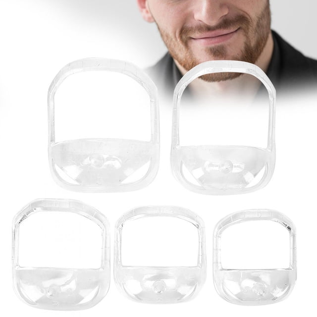 Beard Shaper Set, 5 Sizes, Round Beads, ABS Material, Small and Portable, Men's Grooming Tool
