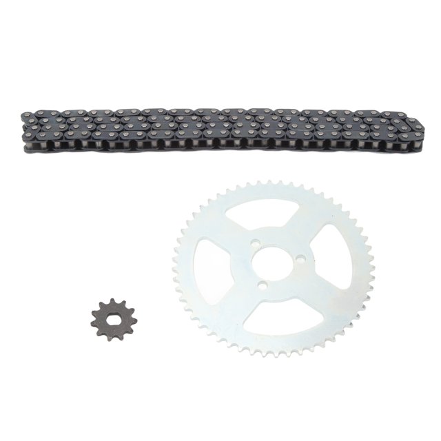 T8F Sprocket Chain Set, Simple Installation T8F Front Rear Sprocket Chain Set Enhanced Performance Stylish Look for 47cc 49cc Mini Dirt ATV Pocket Bikes Minimo