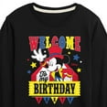 thumbnail image 3 of Disney - Mickey - Welcome To My Birthday Party - Youth Long Sleeve Graphic T-Shirt, 3 of 5