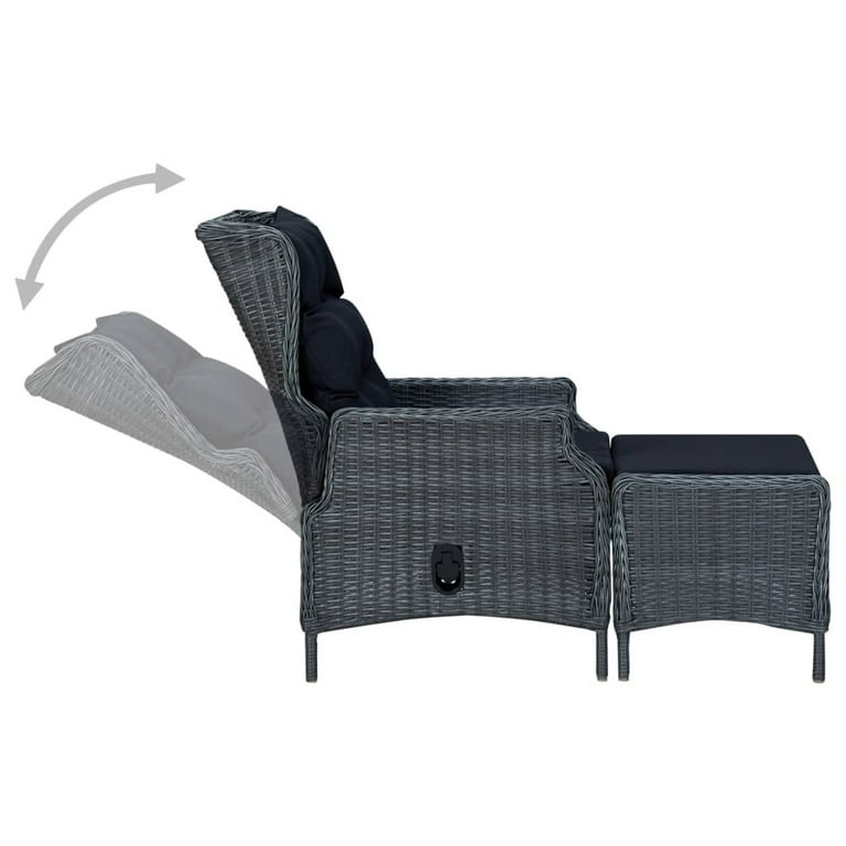 Reclining garden chair and footstool sale