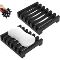 thumbnail image 2 of (negro) Juego de 1 jabonera, protector de caja de jabón de silicona, caja de jabón para ducha, fácil limpieza, secado, fregadero, plataforma de bañera, escurridor de jabón, jabonera de silicona para jabón oso de fresa Electrónica, 2 of 5