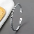 thumbnail image 5 of HOOUN Silver Cross Cuff Bracelet Men Adjustable Stainless Steel Bangle Jewelry Hot-#2, 5 of 6