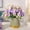 Purple, variant on HCBY Silk Peony & Hydrangea Bouquet, Realistic Artificial Wedding Bridal Bouquet or Home Decor Centerpiece, 5-Branch Faux Flower Arrangement (Purple,7")