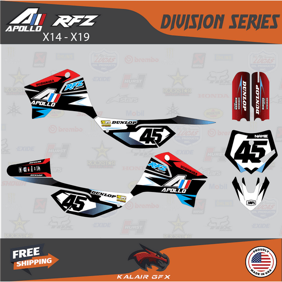 Kalair GFX Graphics Kit for Apollo RFZ X4-X6 X14-X19 (All Years) Division Series