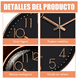 thumbnail image 3 of Reloj de pared Moderno BLOOSOM cuarzo silencioso Dormitorio y Salón oro/negro, 3 of 4