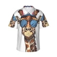 thumbnail image 1 of Fotbe American Giraffe Style Camisa Hawaiana para Hombre Unisex – Camisa Casual de Verano con Botones de Manga Corta de Algodón y Lino,X-Large, 1 of 7