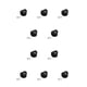 thumbnail image 3 of Soporte de Pared Cateissary Antideslizante 10 Piezas Dispositivo de Elevación de Vidrio Semicírculo Negro S, 3 of 6