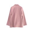 thumbnail image 3 of Fashnice Veste d'Extérieur pour Femmes, Blazer à Double Boutonnage, Cardigan Décontracté pour Bureau, Rose TG, 3 of 5