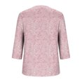 thumbnail image 4 of Women's Plus Size 3/4 Sleeve Tops Casual V-Neck Button Tee Shirts, Basic Loose Fit Tunic Blouse, Printed Comfortable and Stylish Top, Limited Time Off, 4 of 5