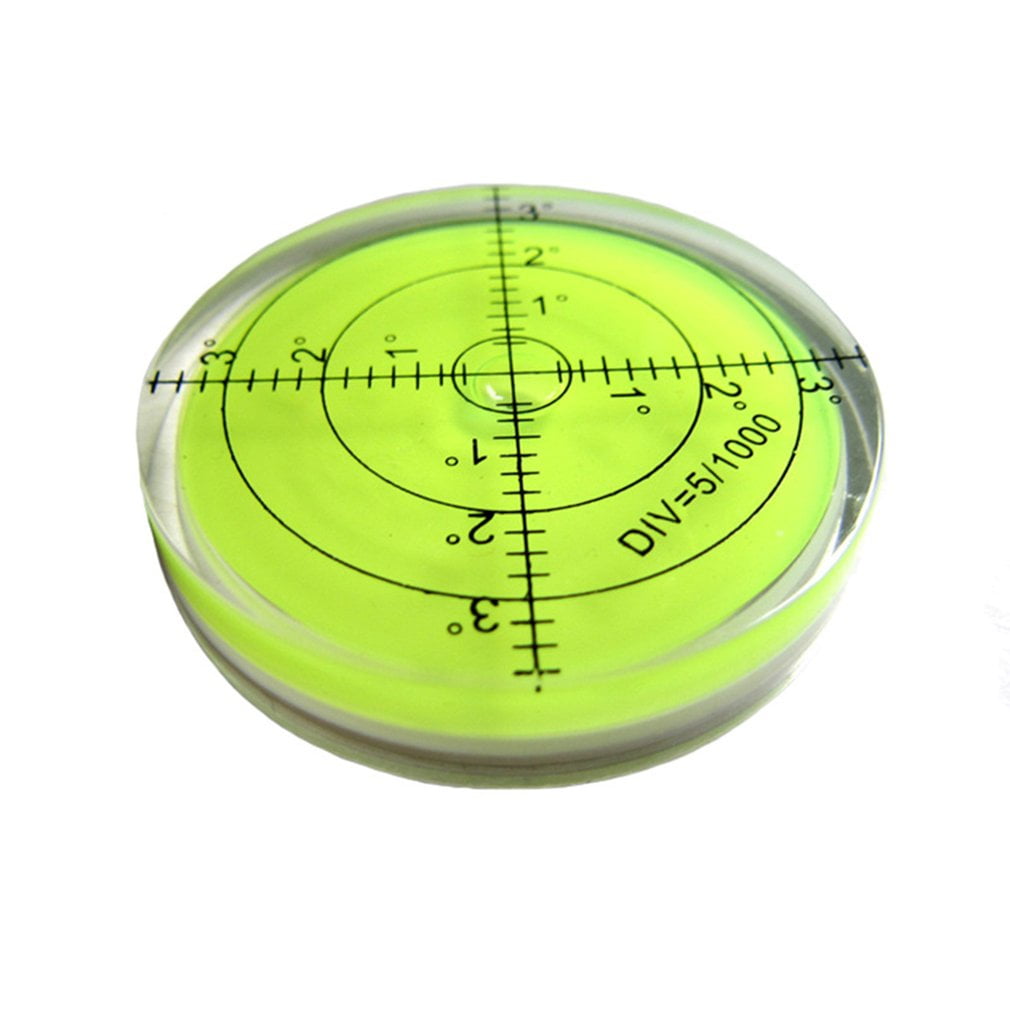 Large 60mm Round Spirit Bubble Level Degree Mark Surface Circular Measuring UK 