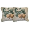 DaDa Bedding Apricot Woven Pillow Cover (Set of 2)