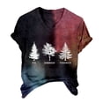 thumbnail image 4 of Women's Short Sleeve T-shirt Fir Short Sleeve V Neck Top For Women,Black Women's Short sleeve T-shirt XXL, 4 of 4