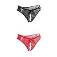 thumbnail image 1 of 2x Lencería de Encaje con Abertura en La Parte Delantera de Las Mujeres T-Back, 1 of 9