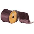 thumbnail image 1 of Vickerman Q173270 4 in. x 10 Yard Chocolate Plush Velvet Wired Ribbon, 1 of 1