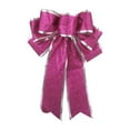 thumbnail image 2 of SMKE Christmas Large Velvet Bow With Edges,Christmas Tree Topper,Wreath Bowknot For Front Door Wall Decor,Velvet Bow For Winter Seasonal Decoration,Indoor Outdoor Holiday Party Supplies Hot Pink, 2 of 9