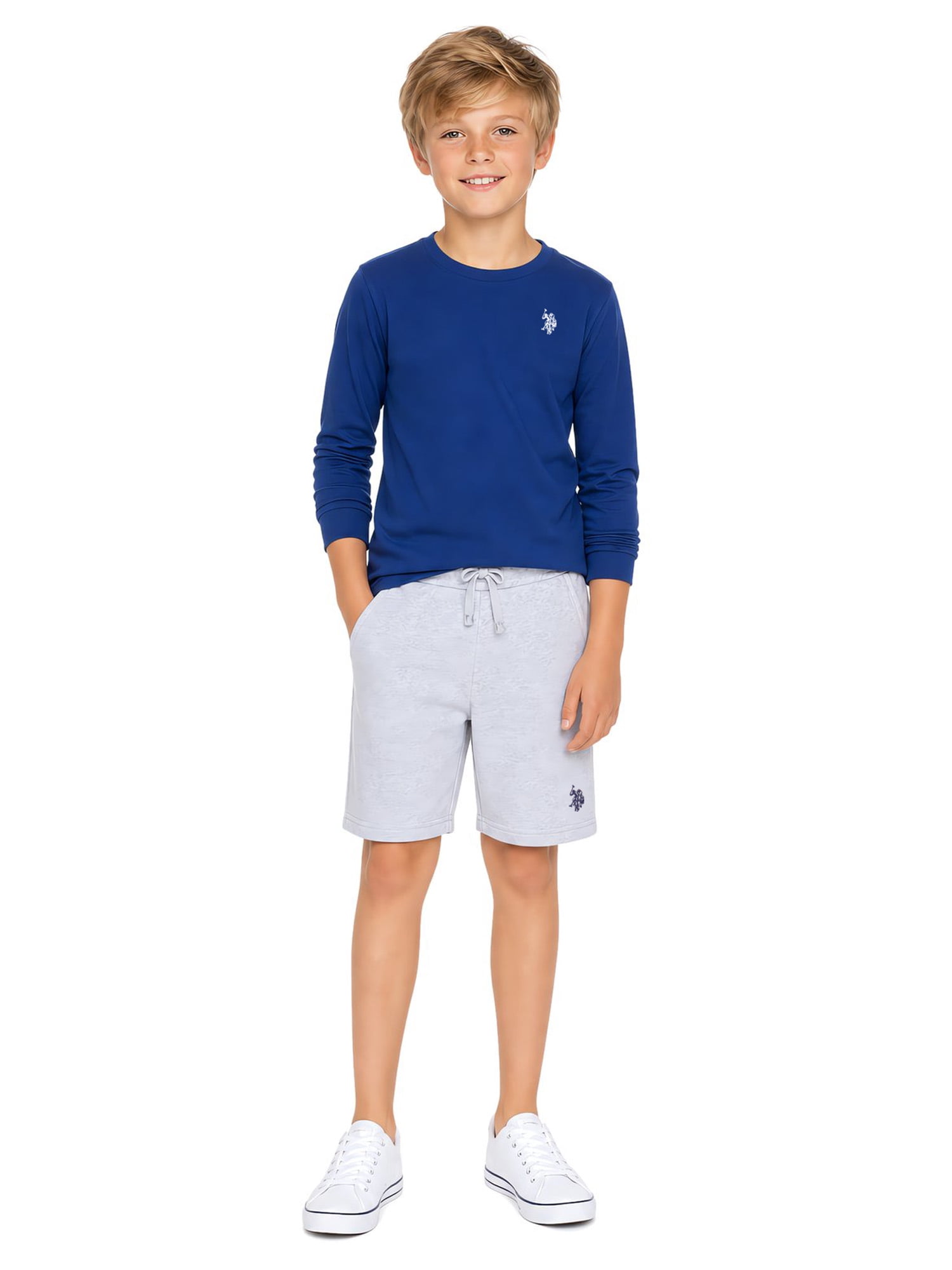 U.S. Polo Assn. Boys Long Sleeve Crewneck Shirt, Sizes 4-18