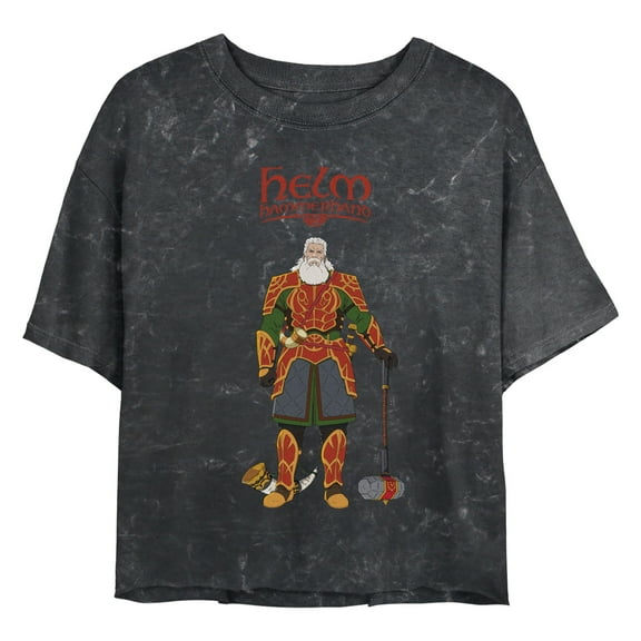 Junior's The Lord of the Rings: The War of the Rohirrim Helm Hammerhand Pose Graphic Crop T-Shirt