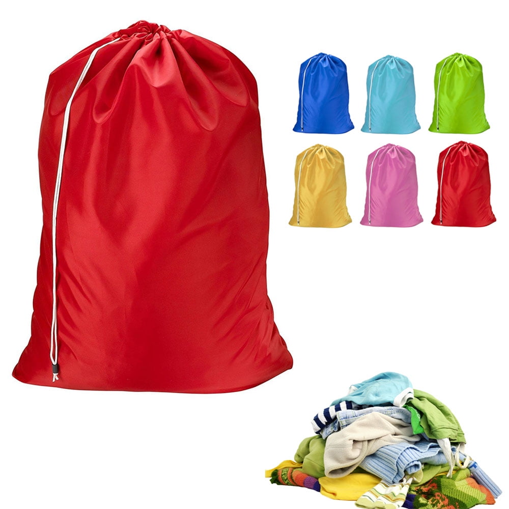 6 Heavy Duty Laundry Nylon Duffle Durable Wash Dirty Clothe Hamper Reusable Tote