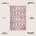 thumbnail image 4 of JONATHAN Y SUPERSOFT 3 x 5 Area Rug, Tumbling Blocks Geometric - Rose/White, SEU101B-3, 4 of 10