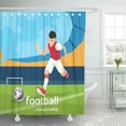 thumbnail image 1 of ABPHQTO Action Stadium Football Player Kick Ball Sport Championship Cortina de ducha plana 150x180 cm, 1 of 1