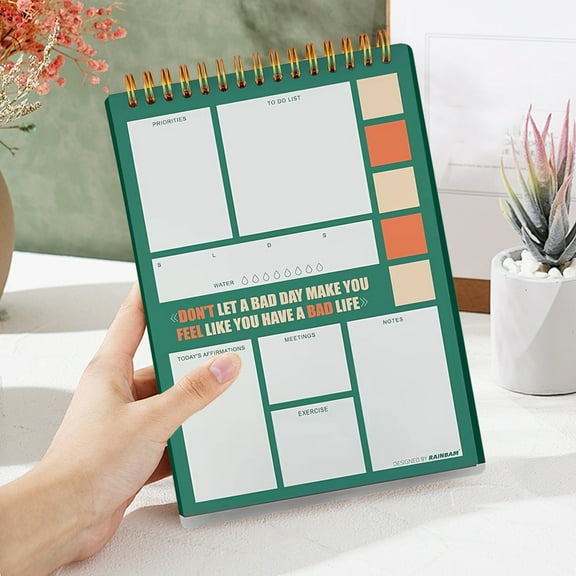 To Do List Notepad, Total 50 Pages To Do List Note A5 Undated Daily Planner Notepad with Task Checklist Home Office Supplies