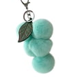 thumbnail image 3 of Faux Fur Grape Keychain Keyring Bag Purse Charm Decoration Light Green, 3 of 9