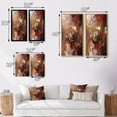 thumbnail image 4 of Designart "Ancient Revelations Gold and Red Abstract III" Abstract Painting Framed Wall Art Set Of 2 - Modern Gold Framed Wall Art Set Of 2, 4 of 6